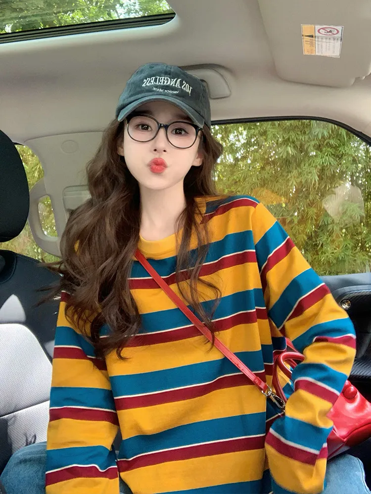 Women Color Block Striped Long - огляд і ціна Embellish Knit