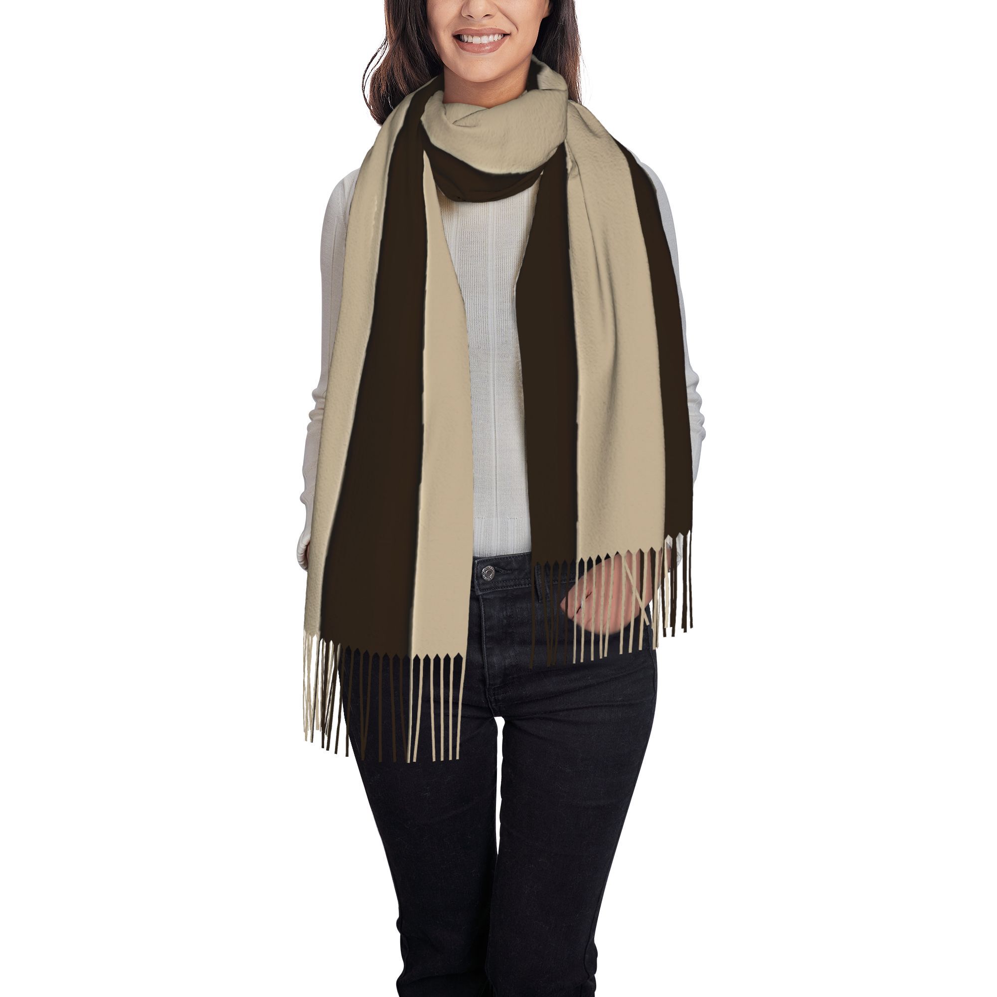 1pc Vertical Brown & Beige Str - огляд і ціна Tassel Fringe Trim
