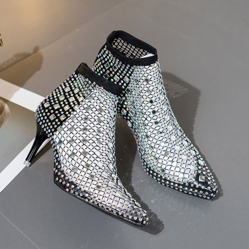 2025 Summer Mesh Sandals Boots - огляд і ціна Crystal Mesh Fabric